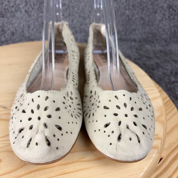 Miz Mooz Shoe Parvati Ballet Flats Womens Size 9 Leather Ivory Slip On Casual - Picture 3 of 8